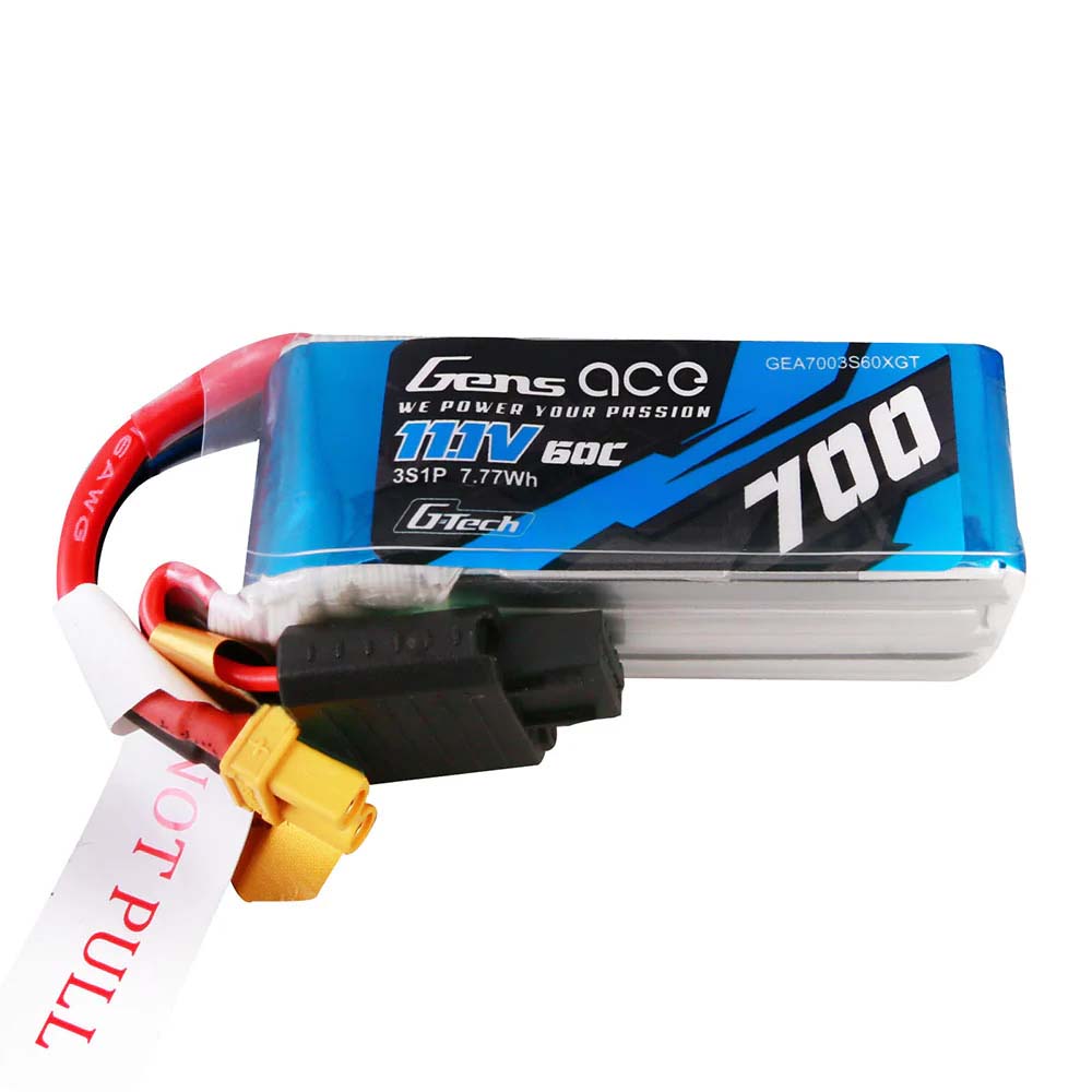 GENS ACE GEA7003S60XGT - GensAce G-Tech LiPo 3S 11.1V-700-60C XT30 58x22.5x23mm 55g