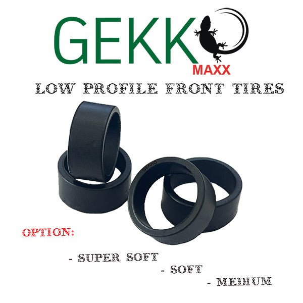 Gekko Maxx GKM-014-M - Low Profile Front Tires F8.5 (4pcs) - Medium