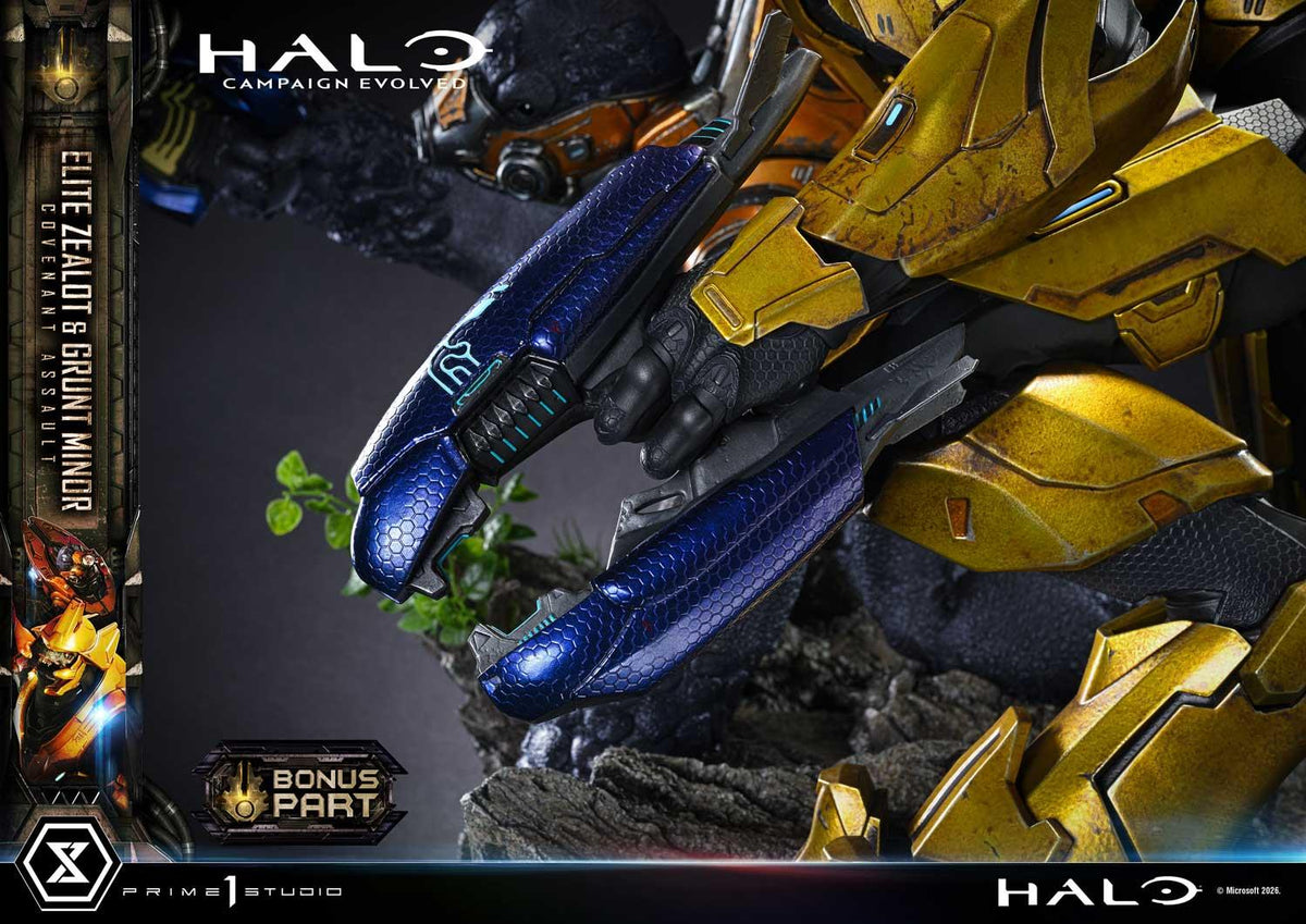 Prime 1 Studio Ultimate Premium Masterline Halo: Campaign Evolved Elite Zealot & Grunt Minor: Covenant Assault Bonus Version