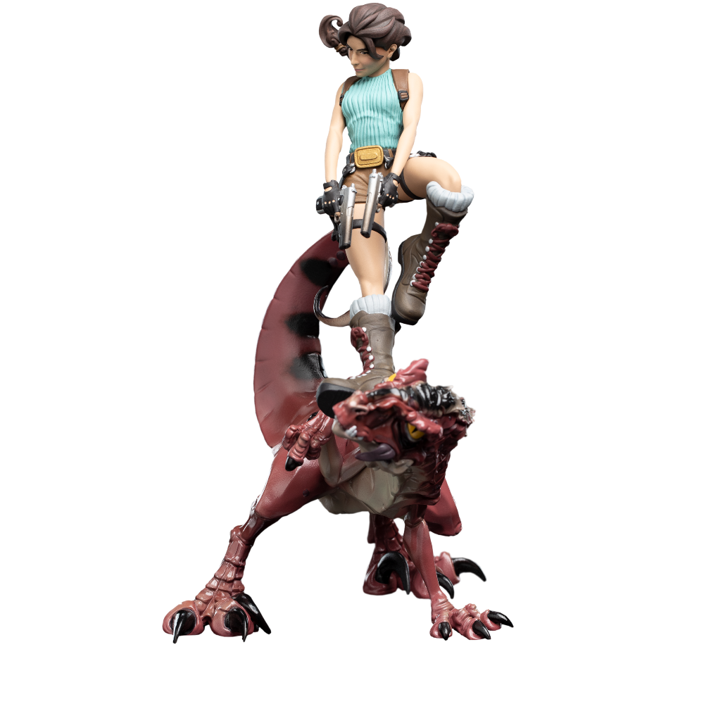 Weta Workshop Tomb Raider - Lara Croft & Raptor Figure Mini Epics