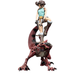 Weta Workshop Tomb Raider - Lara Croft & Raptor Figure Mini Epics