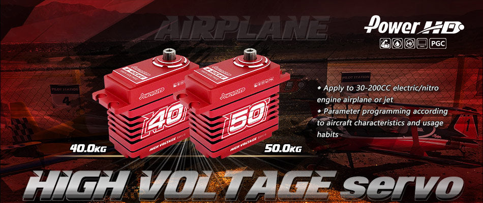 POWER HD HD-A-50CHV - Power HD A-50CHV Plane Coreless alu case HV Prog 50kg/0.16s