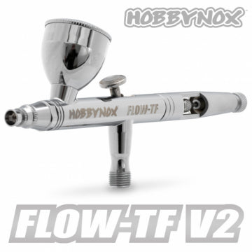 Hobbynox HN002-20 - FLOW-TF V2 Airbrush Top Feed 0.3/0.5/0.8mm 2/5/13cc 1.8m Hose
