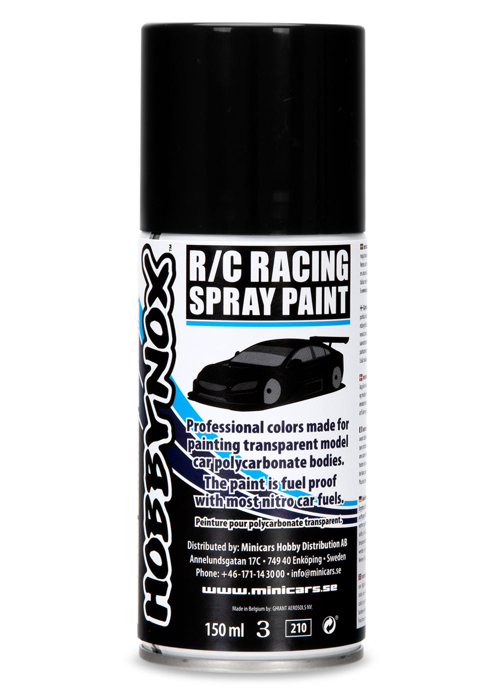 Metallic Black R/C Racing Spray Paint 150 ml