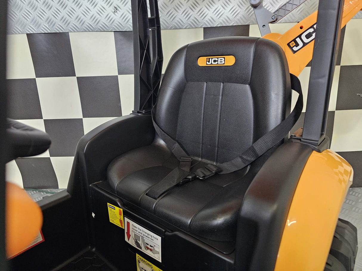 Elektrisk børnetraktor JCB Sitemaster med tag 12 volt