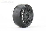 JETKO JK1101RBSS - Jetko Buster Super Soft belted 1:8 GT Pre-glued Black Claw Rims 2 pcs