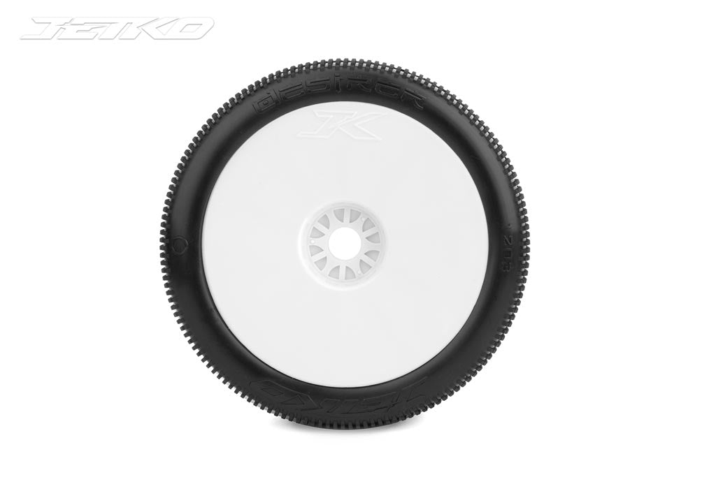 JETKO JK1203SG - Jetko Desirer Soft 1:8 Truggy Pre-glued on White Rims 2 pcs