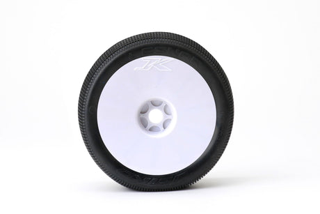 JETKO JK1204SSG - Jetko Lesnar Super Soft 1:8 Truggy Pre-glued on White Rims 2 pcs