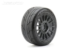 JETKO JK1504RB - Jetko EX Super Sonic 1:8 Buggy Belted Tyre Black Wheels 17mm Hex 2 pcs