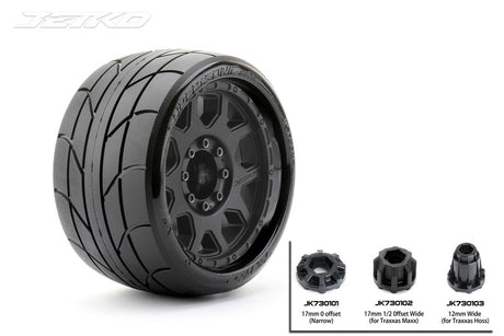 JETKO JK1604CB - Jetko EX Super Sonic LP Belted 3.8" Black Wheel MAXX 17mm 2 pcs