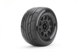 JETKO JK1804CB - Jetko EX Tyre MT Slick Super Sonic Belted 3.8" Black Wheel 17mm 2 pcs