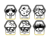 JETKO JK1904CB - Jetko EX Tyre MT Wasteland Belted 4.0" Black Wheel 12-17mm 2 pcs