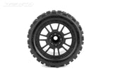 JETKO JK1904CB - Jetko EX Tyre MT Wasteland Belted 4.0" Black Wheel 12-17mm 2 pcs