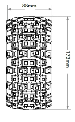 JETKO JK1904CB - Jetko EX Tyre MT Wasteland Belted 4.0" Black Wheel 12-17mm 2 pcs