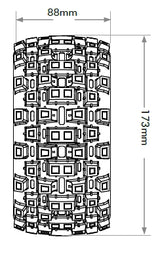 JETKO JK1904CB - Jetko EX Tyre MT Wasteland Belted 4.0" Black Wheel 12-17mm 2 pcs