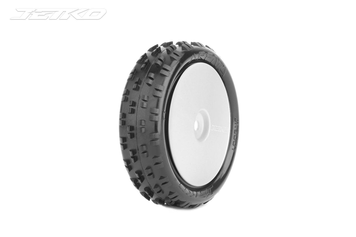 JETKO JK2001CMGW - Jetko Arena 2wd 1:10 Buggy 2.2 Front Tyres White Wheel Medium EOS
