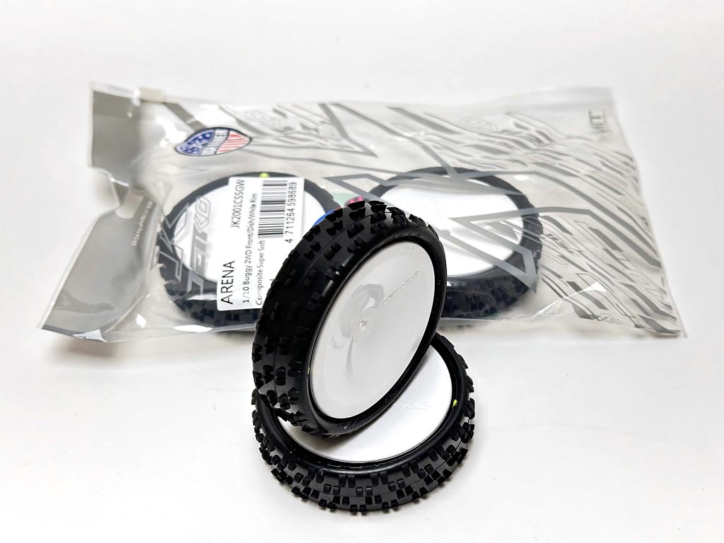 JETKO JK2001CSSGW - Jetko Arena 2wd 1:10 Buggy 2.2 Front Tyres White Wheel Super Soft