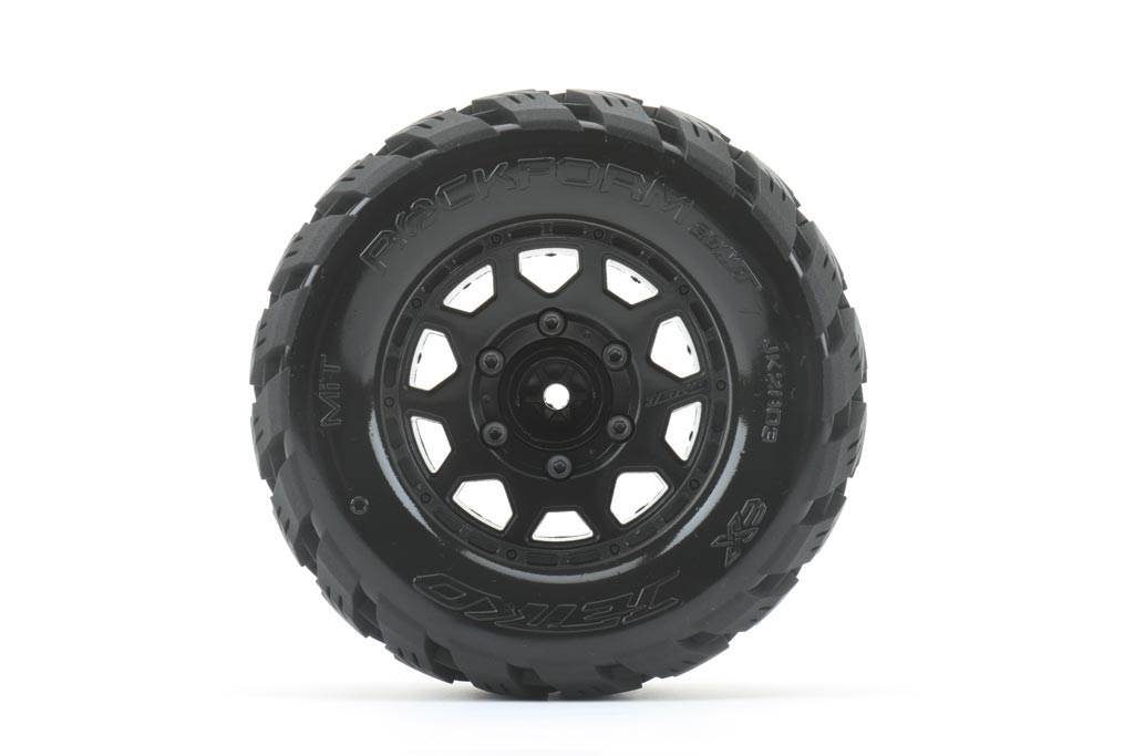 JETKO JK2803CBTRX - Jetko EX Tyre MT Rockform Black Wheel 2.8" TRX Rustler-Hoss 2 pcs