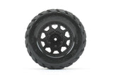 JETKO JK2803CBTRX - Jetko EX Tyre MT Rockform Black Wheel 2.8" TRX Rustler-Hoss 2 pcs