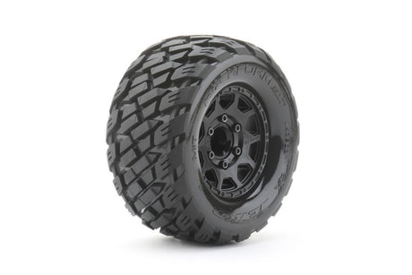 JETKO JK2803CBTRX - Jetko EX Tyre MT Rockform Black Wheel 2.8" TRX Rustler-Hoss 2 pcs