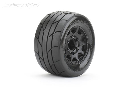 JETKO JK2804CB - Jetko EX Tyre MT Super Sonic Black Wheel 2.8" Hex 12 14 17mm 2 pcs