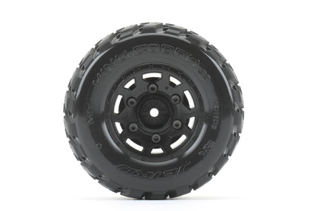 JETKO JK3102CBTRX2 - Jetko EX Tyre SC King Cobra Black Wheel TRX Slash 2WD Front 2 pcs