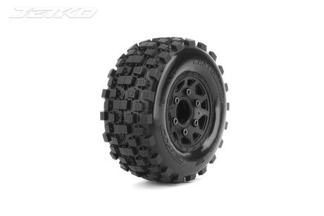 JETKO JK3105CB - Jetko EX Belted Tyre Westland SC Black wheel 12 14 17mm Hex 2 pcs