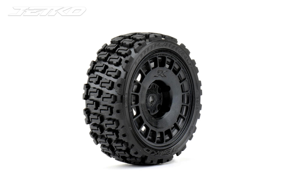 JETKO JK3202RB - Jetko EX Couragia 1/10 Touring/Rally Tyre Black Wheel 12mm Hex 4