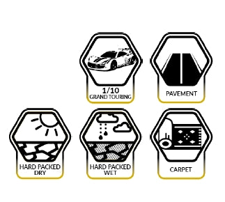 JETKO JK3204RB - Jetko EX Formula 1/10 Slicks Tyre Black Wheel 12mm Hex 4