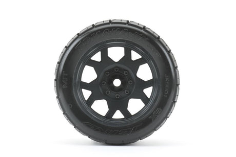 JETKO JK5801CBXMAXX - Jetko EX Tyre Tomahawk Belted XMT Black Wheel TRX Xmaxx 2 pcs