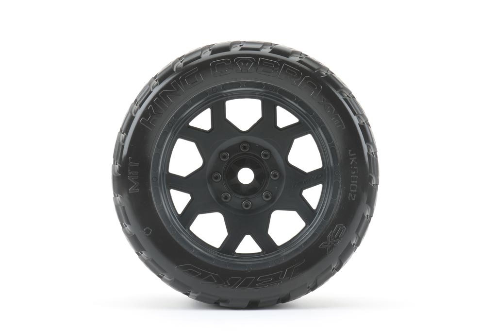 JETKO JK5802CBXMAXX - Jetko EX Tyre King Cobra Belted XMT Black Wheel TRX Xmaxx 2 pcs