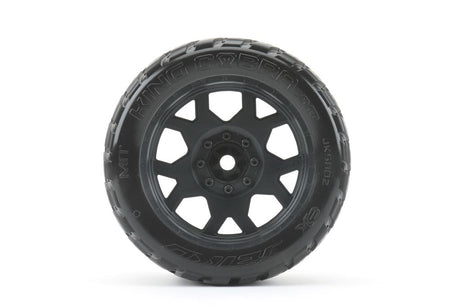 JETKO JK5802CBXMAXX - Jetko EX Tyre King Cobra Belted XMT Black Wheel TRX Xmaxx 2 pcs