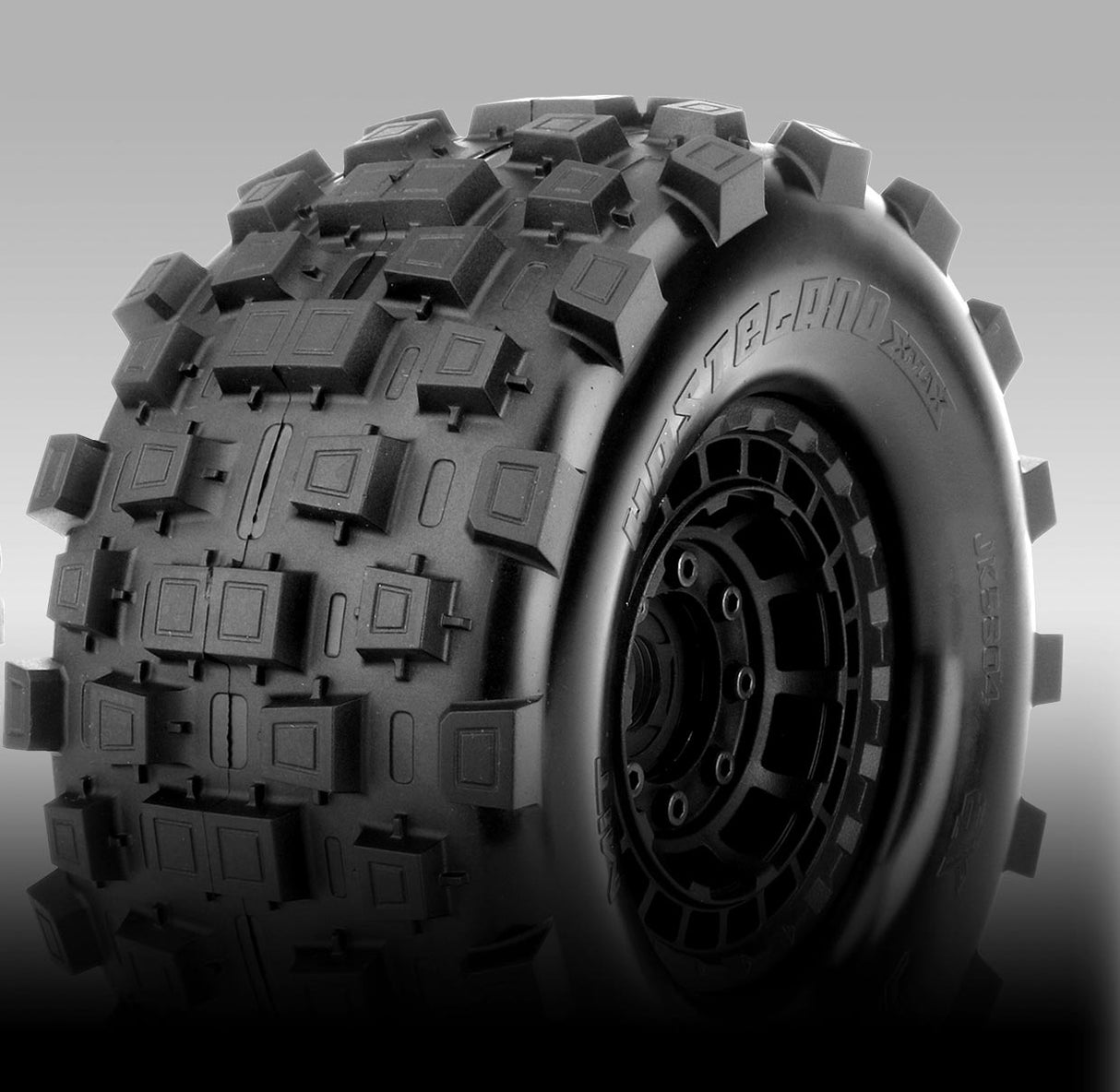 JETKO JK5804CB - Jetko EX Tyre XMT Wasteland Belted Black Wheel 24mm Xmaxx & Kraton2 pcs