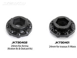 JETKO JK5804CB - Jetko EX Tyre XMT Wasteland Belted Black Wheel 24mm Xmaxx & Kraton2 pcs