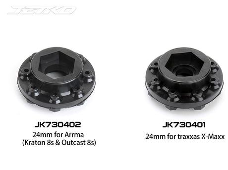 JETKO JK5804CB - Jetko EX Tyre XMT Wasteland Belted Black Wheel 24mm Xmaxx & Kraton2 pcs