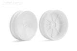 JETKO JK6121WH8 - Jetko Wheels 1:10 Buggy Front Slim White 2WD 8pack