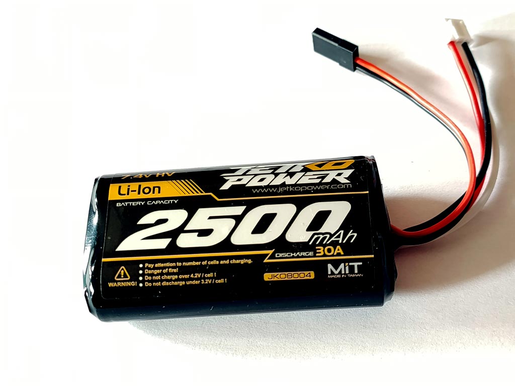 JETKO JK8004 - Jetko Power Rx Li-Ion 2S 7.4V-2500 JR 66x18x36mm 97g