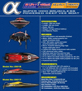 BLACK TILBUD -  Alpha 1000mm Brushless V-Boat 80 km/t!+
