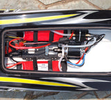 BLACK TILBUD -  Alpha 1000mm Brushless V-Boat 80 km/t!+