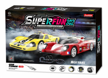 BLACK TILBUD - Slotracing Track Superfun-302 1/43 USB-Power 668cm