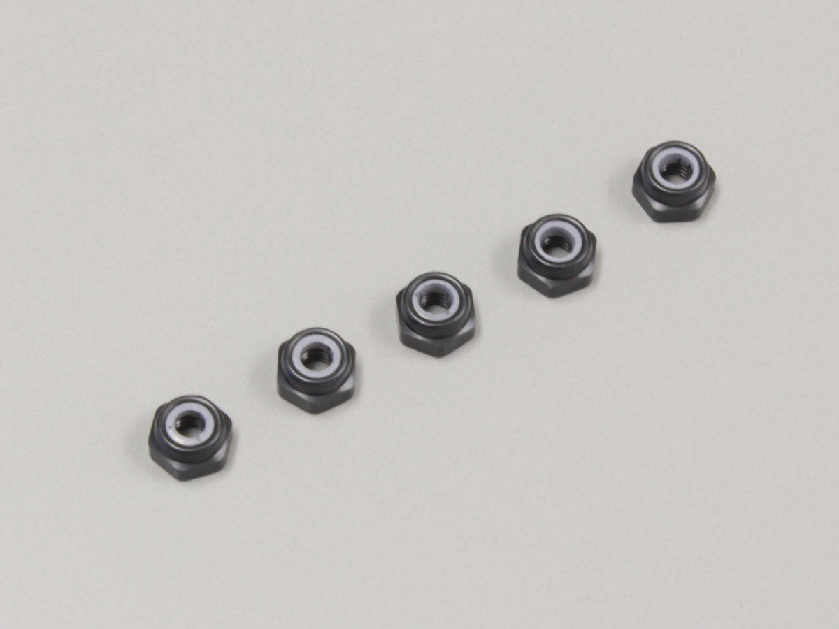 KYOSHO K.1-N2630NA-GM - Alu Nylon Lock Nuts Gunmetal M2.6x3.0mm 5 Kyosho