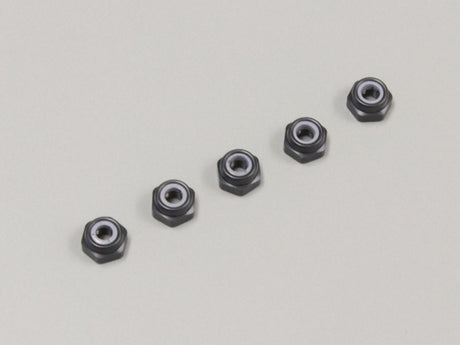 KYOSHO K.1-N2630NA-GM - Alu Nylon Lock Nuts Gunmetal M2.6x3.0mm 5 Kyosho