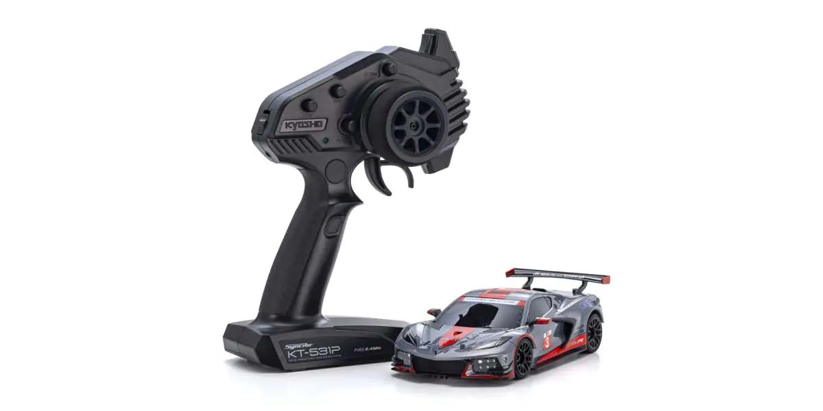 KYOSHO K.32356GMR - Kyosho Mini-Z MR04 RWD Corvette C8-R Gun Metal/Red W-MM/KT531P