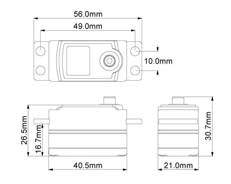 KYOSHO K.37061 - Servo Kyosho Le Mans 40S KS4241-08M Low Profile