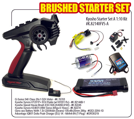 KYOSHO K.82140FVS-A - Kyosho Starter Set A 1:10 KT231-70703-82245-HD3001-Batt-Charg EU