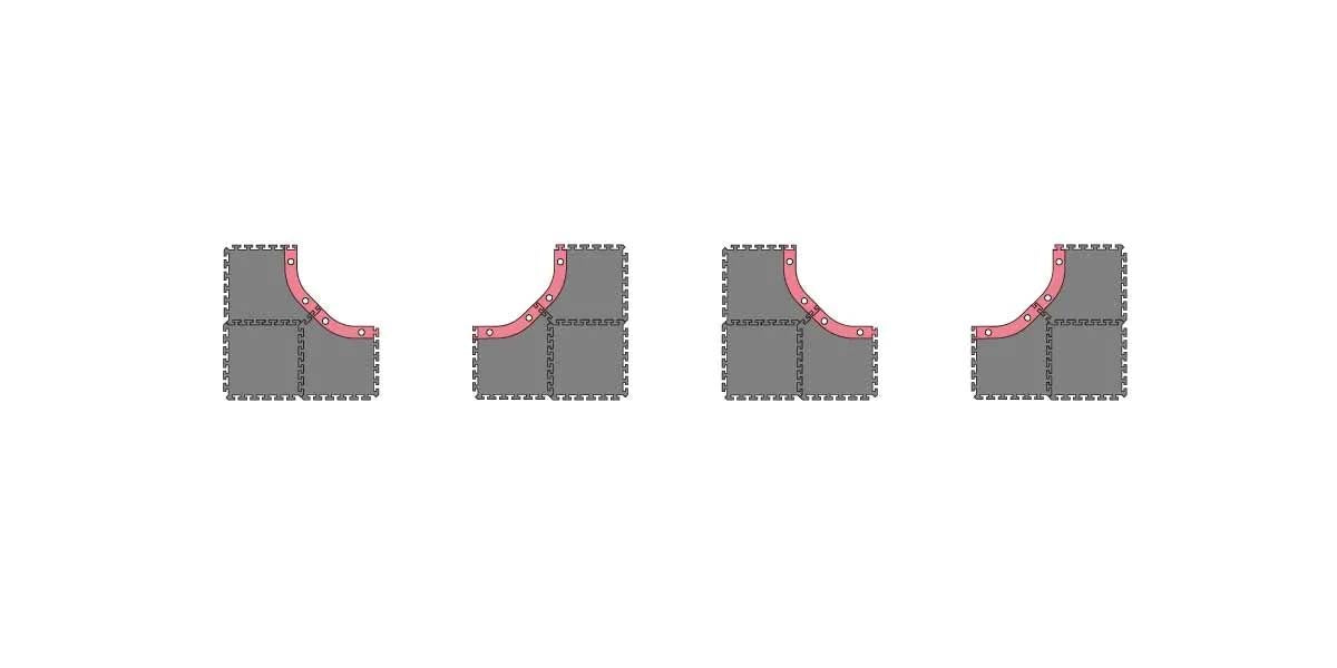 KYOSHO K.87033-02B - Kyosho Mini-Z Grand Prix Circuit30 Large Corner Set 12pcs