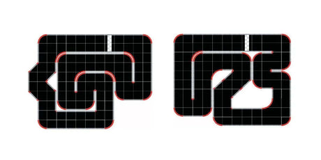 KYOSHO K.87053-03B - Kyosho Mini-Z Grand Prix Circuit50 Corner Set 45 Degre 12pcs