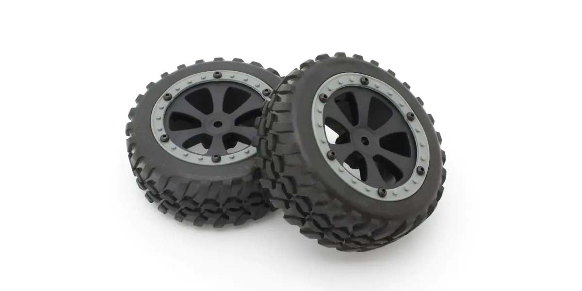 KYOSHO K.EZTH002GY - Pre-Glued Tires Kyosho EZ Series SandMaster 1:10 EP 2 pcs