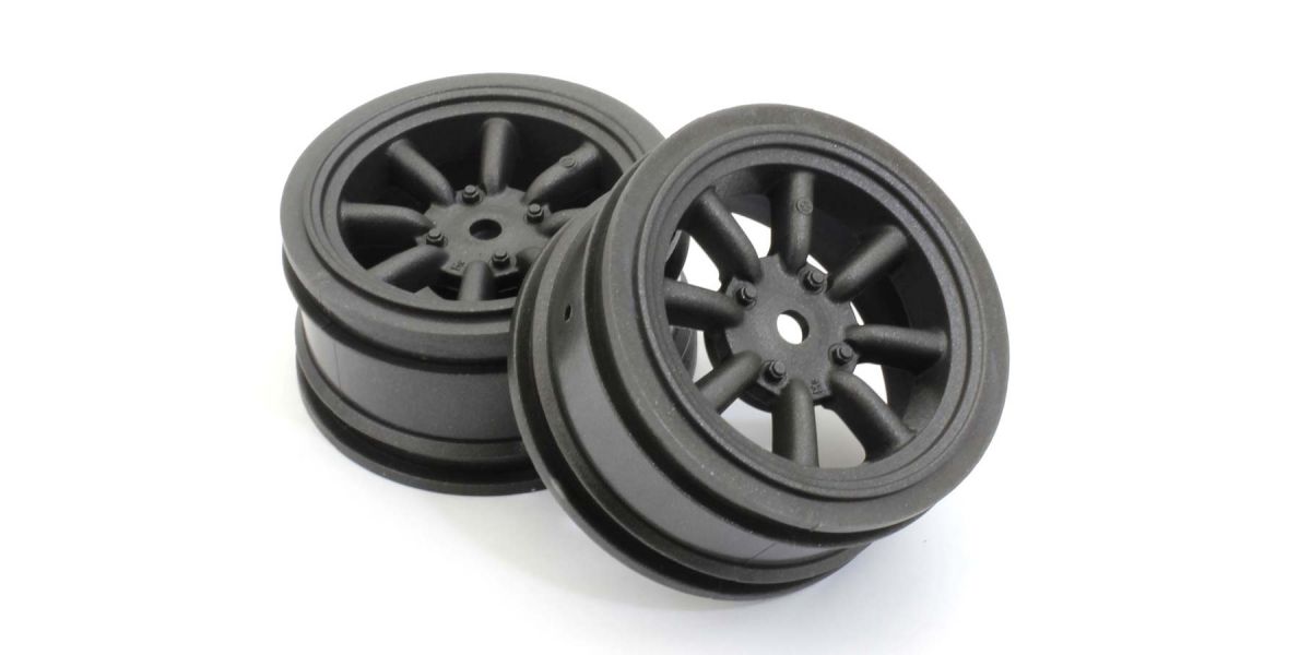 KYOSHO K.FAH706BK - Kyosho 1:10 Wheel M8S Watanabe Black Metallic 2 pcs