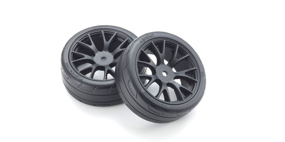KYOSHO K.FATH701BKM - Pre-Glued Tyres TC 1:10 Fazer 2.0 2 pcs Medium